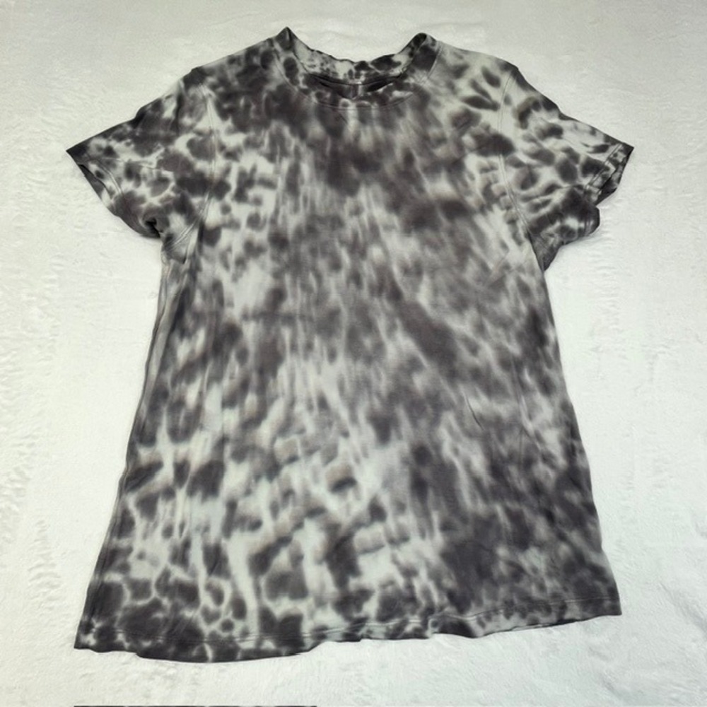 Lululemon All Yours Tee‎ Tie Dye Black White Vitasea Short Sleeve Womens Small